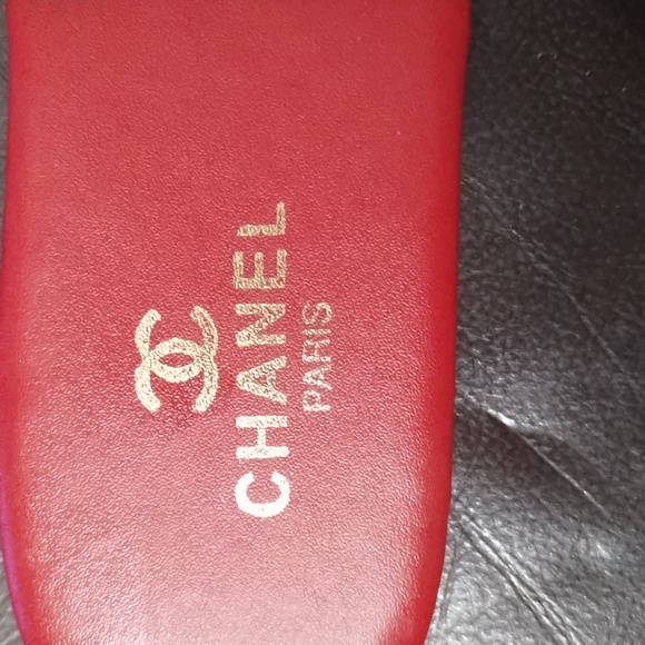 Chanel Paris size 40  Red w Gold and Black micro jewel  sparkling Mule Sandals - Picture 2 of 6